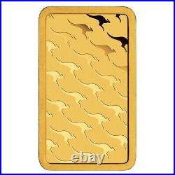 10 Gram 9999 Solid Gold Perth Mint Kangaroo Investor Ingot Bar Sealed Certified