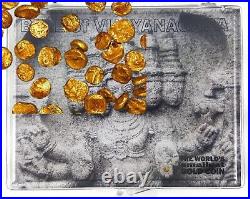 11 PC Certified World's Smallest Gold Coins Bele of Vijayanagara. Story Card
