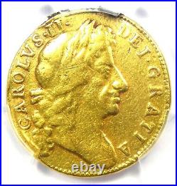 1679 Britain England Charles II Gold Guinea Coin 1G Certified PCGS VF Details