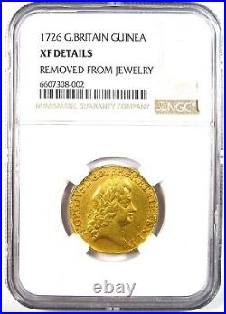 1726 Britain England George Gold Guinea Coin 1G Certified NGC XF Details (EF)