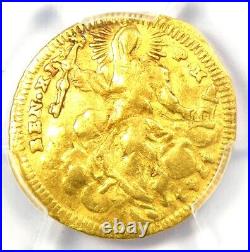 1741 Italy Papal States Gold Half Zecchino Coin 1/2Z Certified PCGS VF Details