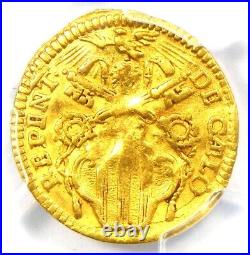 1741 Italy Papal States Gold Half Zecchino Coin 1/2Z Certified PCGS VF Details