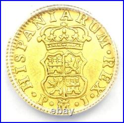1765 Spain Charles III Half Escudo Gold Coin 1/2E Certified ANACS VF30