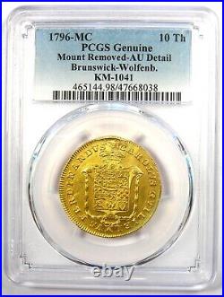 1796 Germany Brunswick Gold 10 Thaler Coin Certified PCGS AU Details