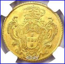 1799 Brazil Gold Maria I 6400 Reis Coin 6400R Peca Certified NGC AU53