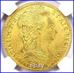 1799 Brazil Gold Maria I 6400 Reis Coin 6400R Peca Certified NGC AU53