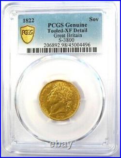 1822 Britain George IV Gold Sovereign Coin 1S Certified PCGS XF Details (EF)