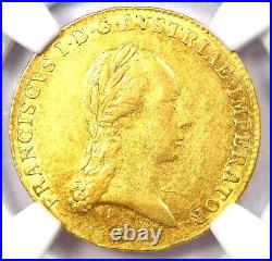 1823-A Austria Gold Ducat Coin 1D Certified NGC AU55 Rare Date Gold Coin