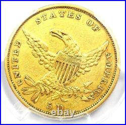 1834 Classic Gold Half Eagle $5 Coin Certified PCGS XF Detail (EF) Rare Coin