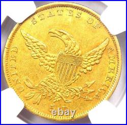 1836 Classic Gold Half Eagle $5 Coin Certified NGC AU Detail Rare Coin