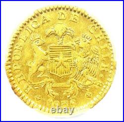 1838 Chile Gold Escudo Coin Certified PCGS VF Details Rare Type Coin