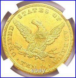 1845 Liberty Gold Eagle $10 Coin Certified NGC AU Details Rare Date