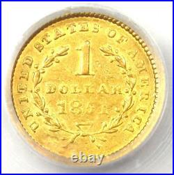 1851 Liberty Gold Dollar G$1 Certified ICG AU50 Detail Rare Early Gold Coin