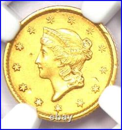 1851 Liberty Gold Dollar G$1 Certified NGC AU Detail Rare Early Gold Coin