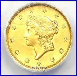 1852 Liberty Gold Dollar G$1 Certified ANACS AU53- Rare Early Gold Coin