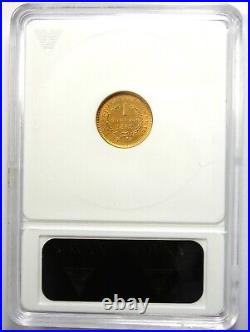 1852 Liberty Gold Dollar G$1 Certified ANACS AU58 Details Rare Gold Coin