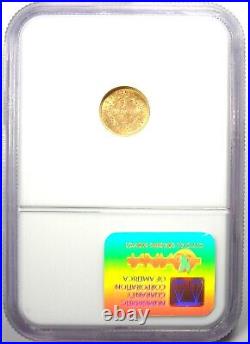 1852 Liberty Gold Dollar G$1 Coin Certified NGC MS61 (BU UNC) Rare Gold Coin