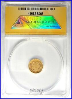 1853 Liberty Gold Dollar G$1 Coin Certified ANACS AU53 Rare Gold Coin