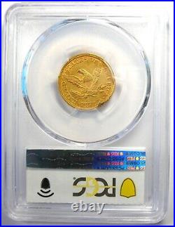 1853 Liberty Gold Half Eagle $5 Coin Certified PCGS AU58 $1,400 Value