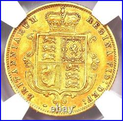 1877 Britain England Victoria Gold Half Sovereign Coin 1/2S Certified NGC AU53