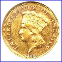 1878 Three Dollar Indian Gold Coin $3 Certified NGC AU58 Rare Coin