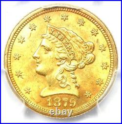 1879 Liberty Gold Quarter Eagle $2.50 Coin Certified PCGS MS62 $1,000 Value