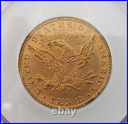 1882 $10 Gold Liberty Eagle Pre33 Us Coin PCGS CERTIFIED Ms62