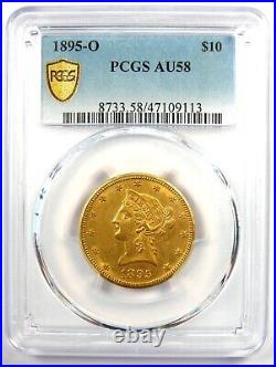 1895-O Liberty Gold Eagle $10 New Orleans Coin. Certified PCGS AU58. $2000 Value