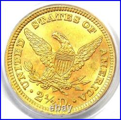1896 Liberty Gold Quarter Eagle $2.50 Coin Certified PCGS MS62 (BU UNC)