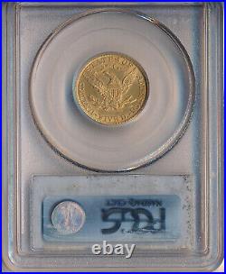 1906 $5 Liberty Head Half Eagle Gold Coin Pcgs Certified Ms 62 Free Ship