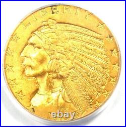 1909-D Indian Gold Half Eagle $5 Coin Certified PCGS MS61 (UNC BU) Rare Coin