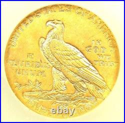 1911 Indian Gold Half Eagle $5 Gold Coin Certified ICG MS62 (UNC BU)