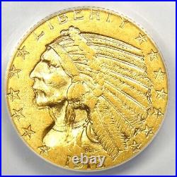1912 Indian Gold Half Eagle $5 Coin Certified ANACS AU53 Rare Gold Coin