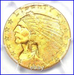 1926 Indian Gold Quarter Eagle $2.50 Coin Certified PCGS MS65 $3,000 Value
