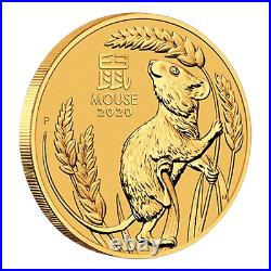 1/20th Oz 9999 Gold Perth Mint Australian Lunar Year Mouse 2020 Bullion Coin