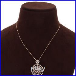 1.36 Ct Real VVS IGI Certified Diamond Elegant Pendant / Locket 14k Rose Gold