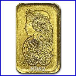 1 Gram 999.9 Gold Lady Fortuna Pamp Suisse Minted Bullion Certified Ingot Bar
