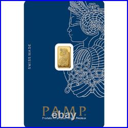1g Fine Gold Bullion Bar PAMP Suisse Minted Certified & Sealed NEW 24K 999