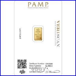 1g Fine Gold Bullion Bar PAMP Suisse Minted Certified & Sealed NEW 24K 999
