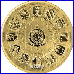 2023 Niue Camelot Arthur Pendragon 1 oz Silver Fully Gilded Coin Mintage of 250