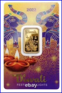 5gram PAMP Diwali-Lakshmi Festival of Light 2022 Bar Gold 999.9