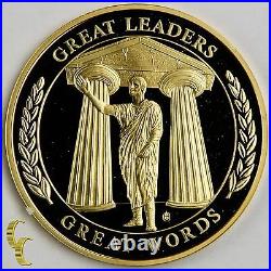 American Mint 1 oz. 999 Gold Bullion Round Great Leaders, Great Words with CoA