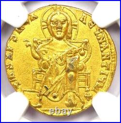 Basil I and Constantine AV Solidus Gold Coin 868-886 AD Certified NGC XF (EF)