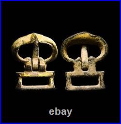 Certified Ancient Roman Artifact Antiquity Gold Plated Belt Buckle Imperial Era