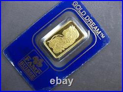 Certified Classic 24kt Yellow Gold Pamp Suisse 5.0 Gram Bar Coin #27968