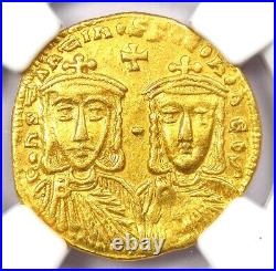 Constantine V and Leo IV AV Solidus Gold Coin 750 AD Certified NGC Choice XF