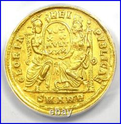 Constantius II AV Solidus Gold Roman Coin 355 AD Certified ANACS AU55