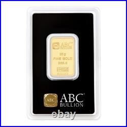 Gold ABC Bullion Minted Tablet 20 Grams 999.9 Fine Certified Investor Ingot Bar