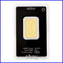 Gold ABC Bullion Minted Tablet 20 Grams 999.9 Fine Certified Investor Ingot Bar