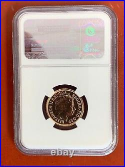 Gold India Sovereign 2013 Certified by NGC MS 70 Queen Elizabeth Coin 1Sov